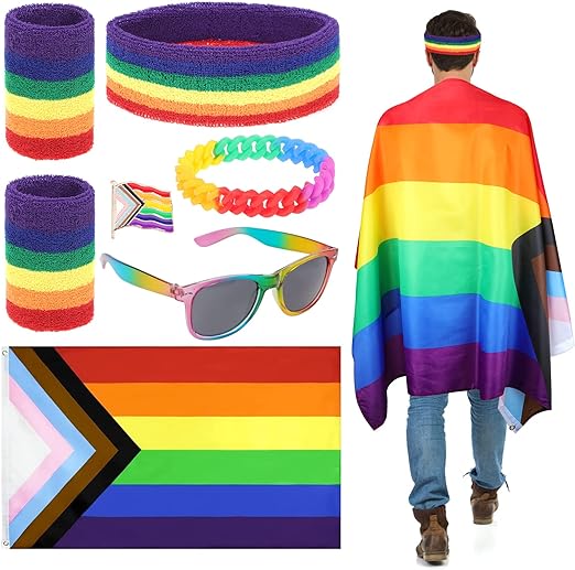 Pride Flag Cape Set, 6 Stück